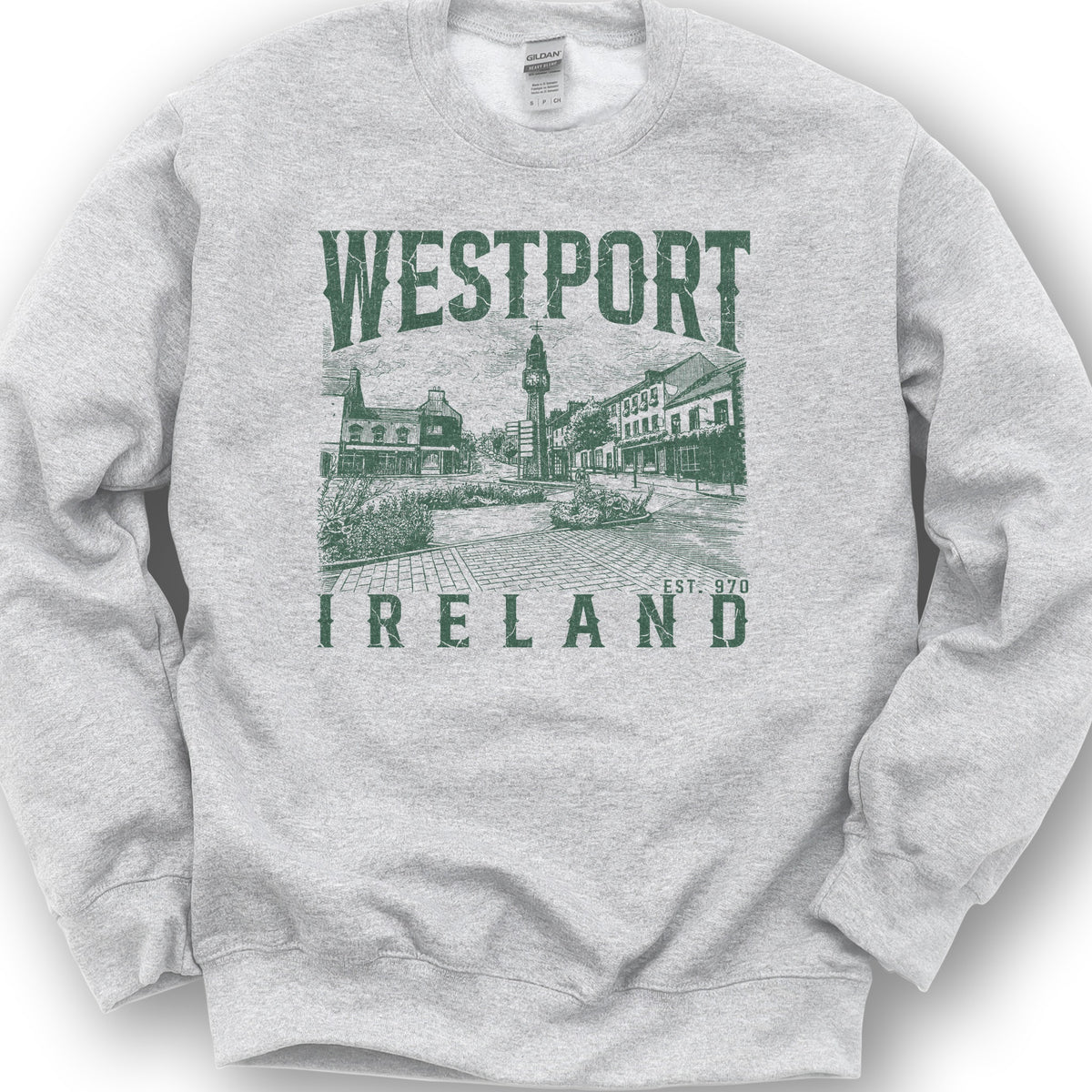 Westport Ireland Sketch Sweatshirt - Ash
