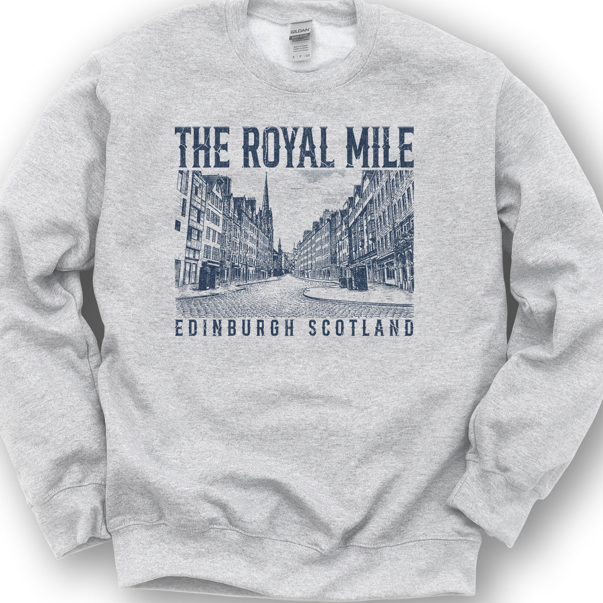 Royal Mile Scotland Sketch Sweatshirt - Ash