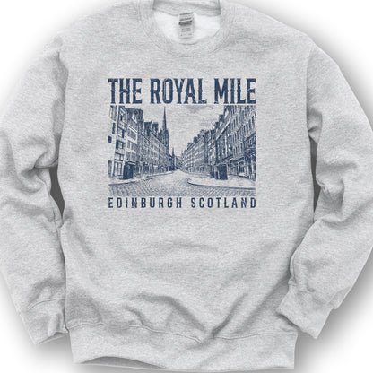 Royal Mile Scotland Sketch Sweatshirt - Ash