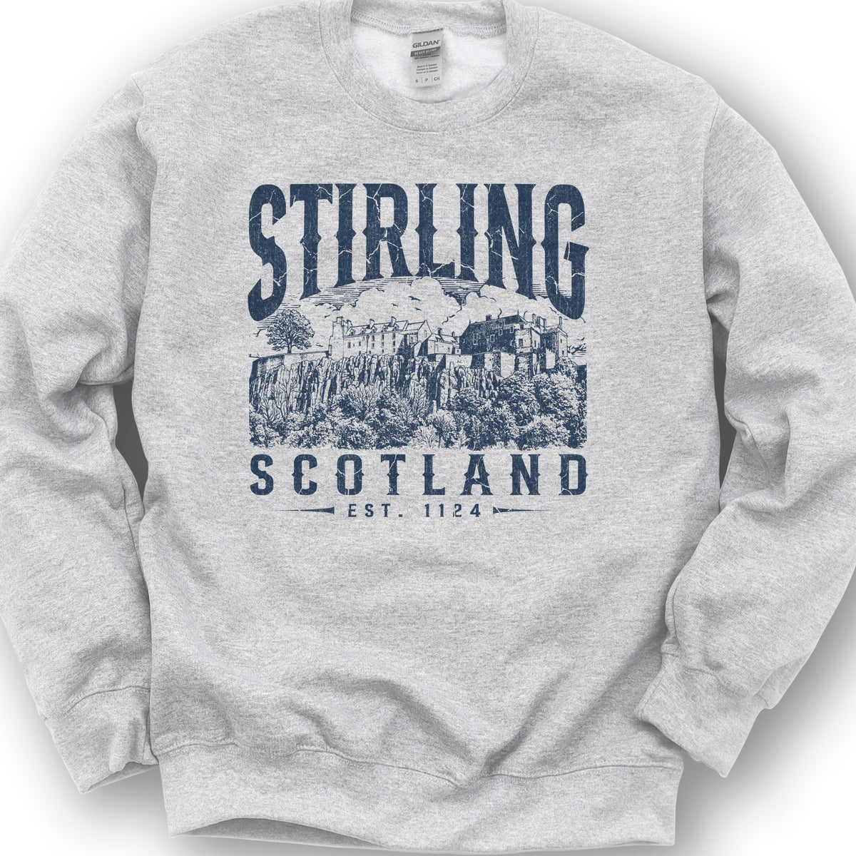 Stirling Scotland Sketch Sweatshirt - Ash