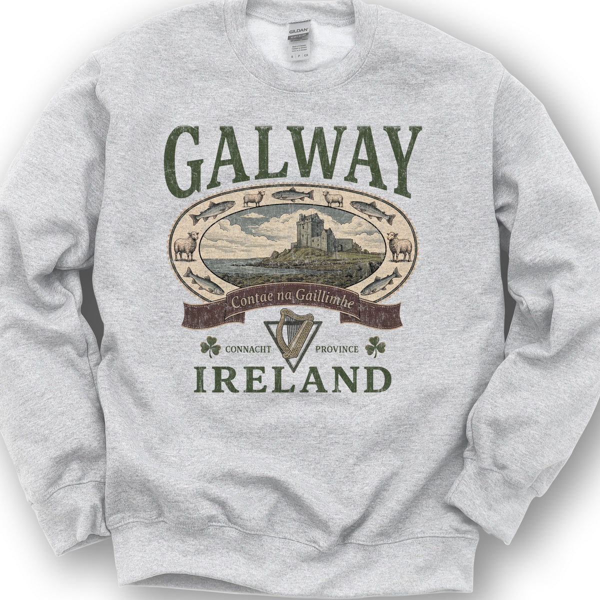 County Galway Heritage Sweatshirt - Ash