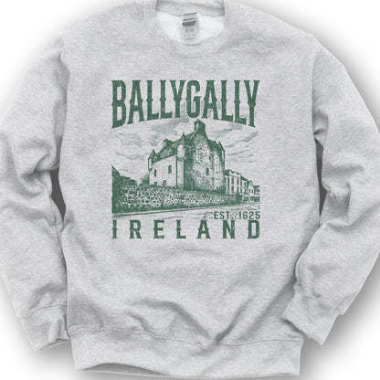 Ballygally Ireland Sketch Sweatshirt - Ash