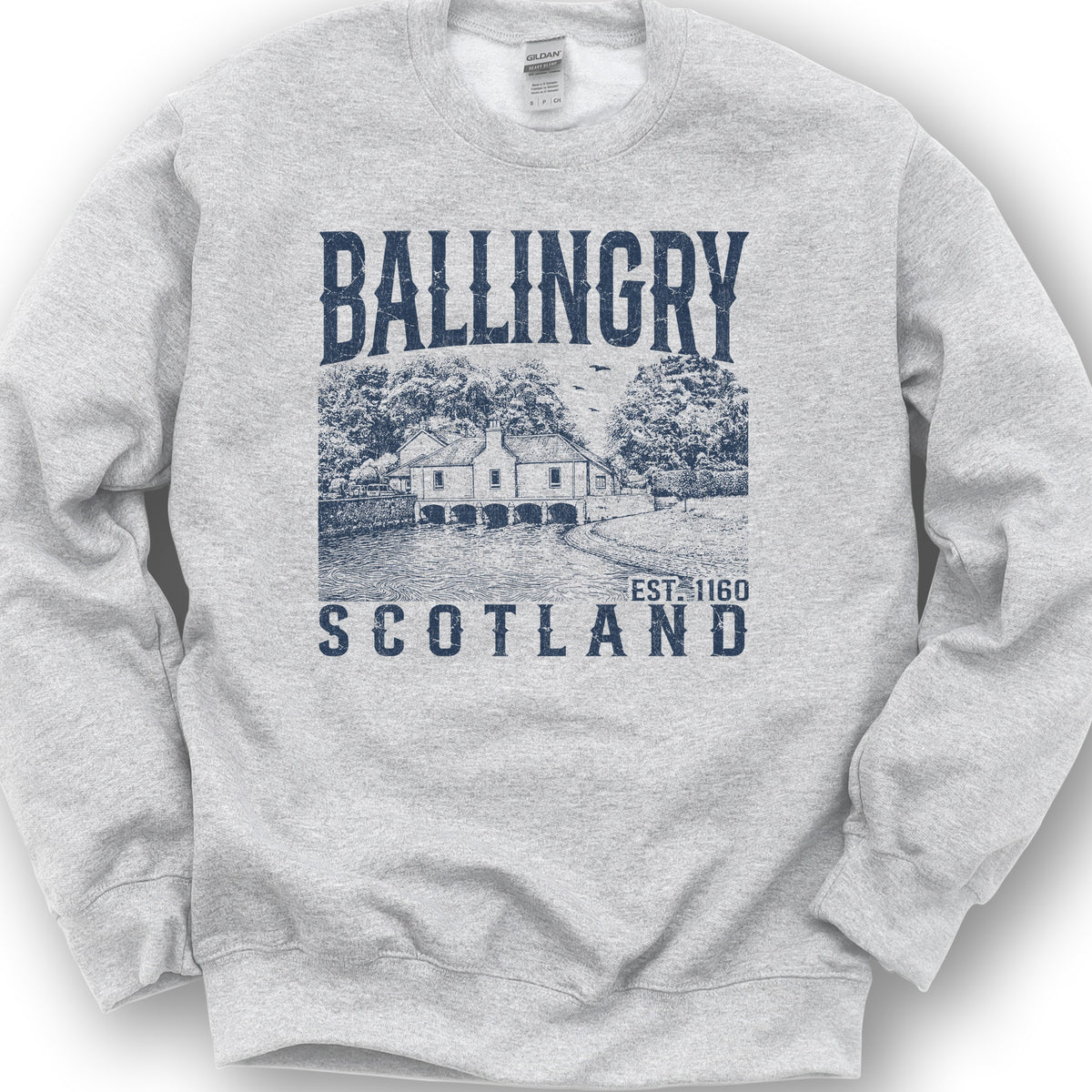 Ballingry Scotland Sketch Sweatshirt - Ash