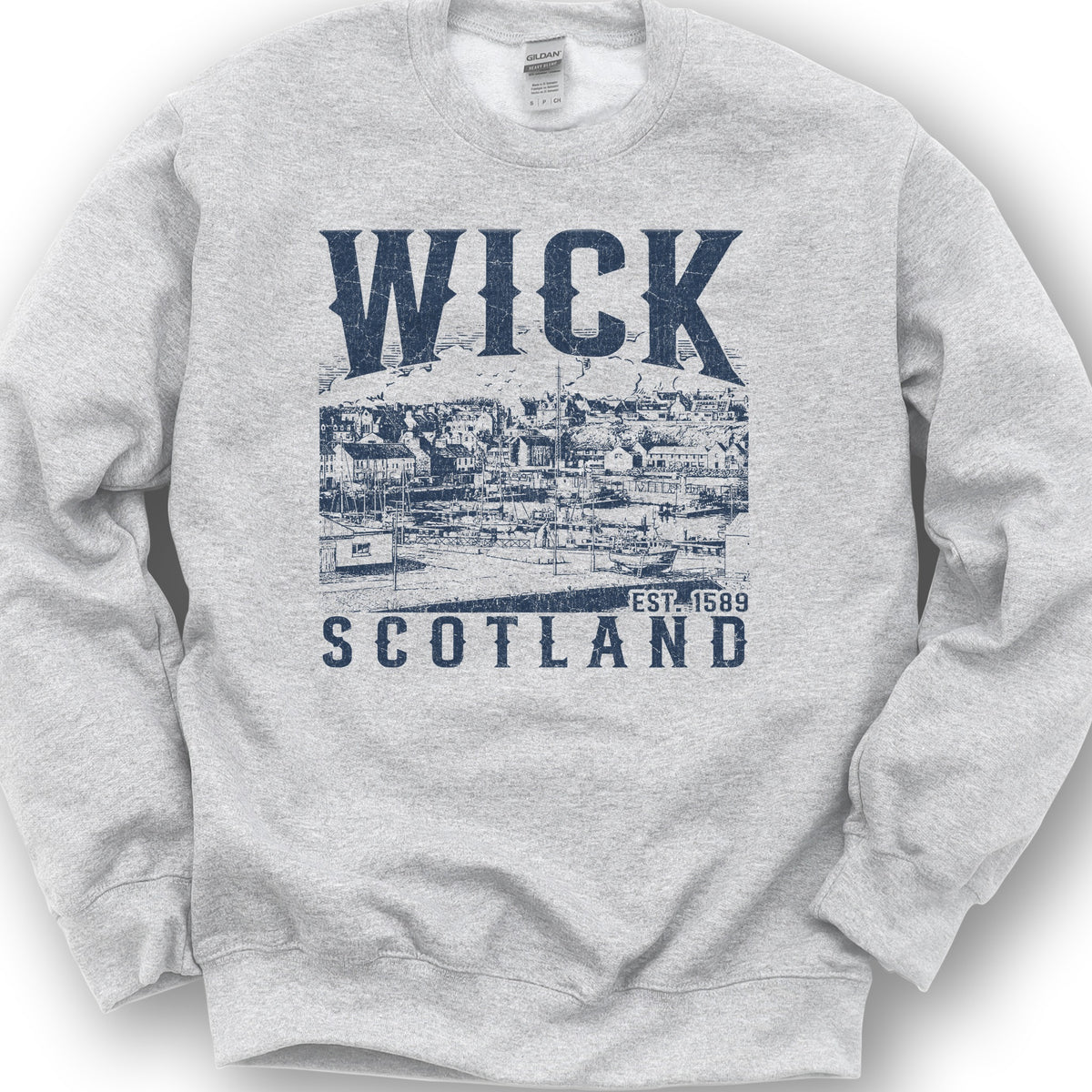 Wick Scotland Sketch Sweatshirt - Ash