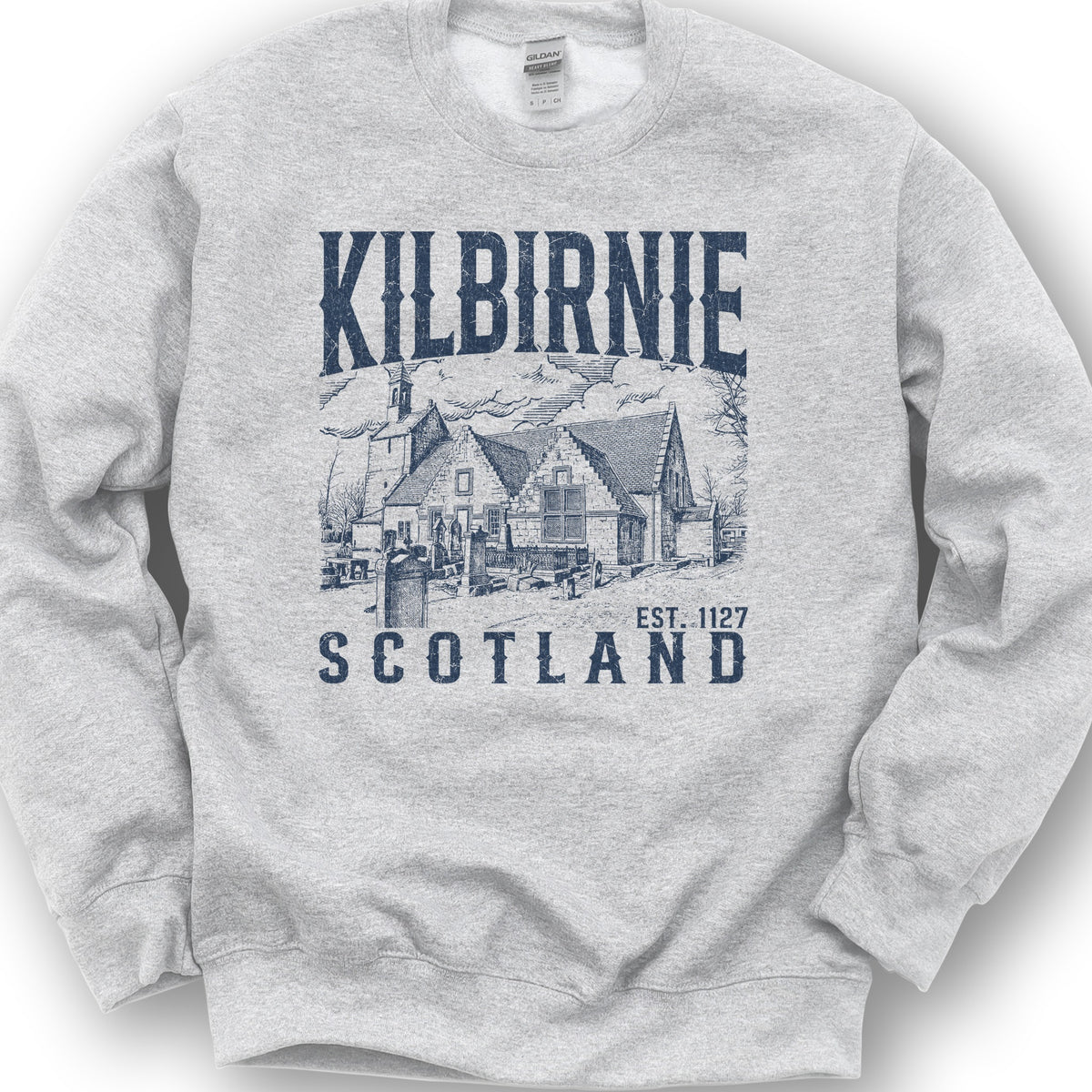 Kilbirnie Scotland Sketch Sweatshirt - Ash