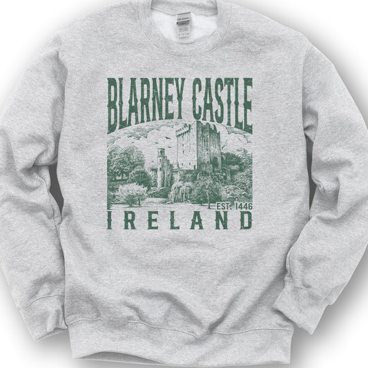 Blarney Castle Ireland Sketch Sweatshirt - Ash