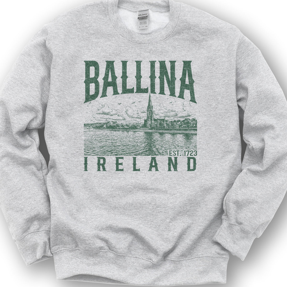 Ballina Ireland Sketch Sweatshirt - Ash