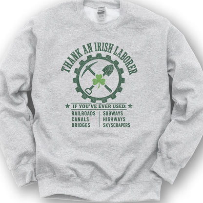 Irish Laborer Sweatshirt - Ash