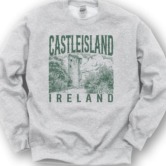 Castleisland Ireland Sketch Sweatshirt - Ash