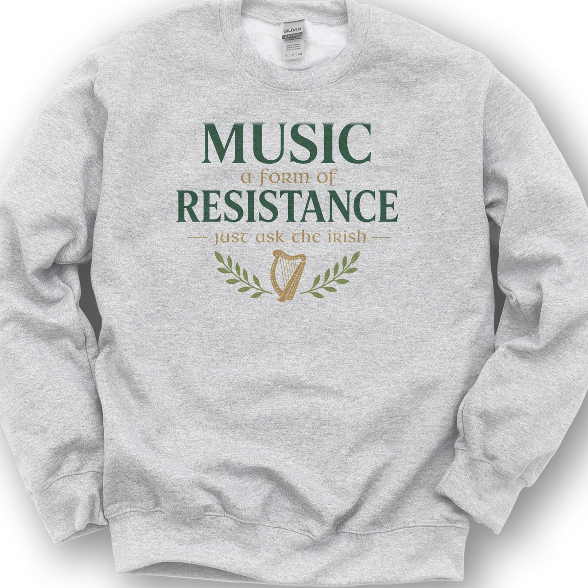 Music Resistance Irish Sweatshirt - Ash