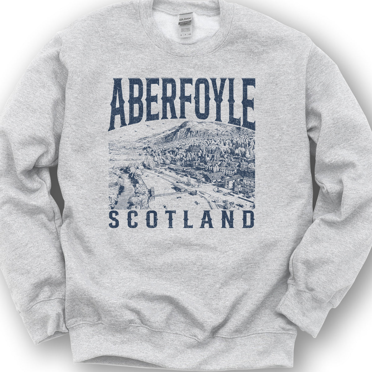 Aberfoyle Scotland Sketch Sweatshirt - Ash