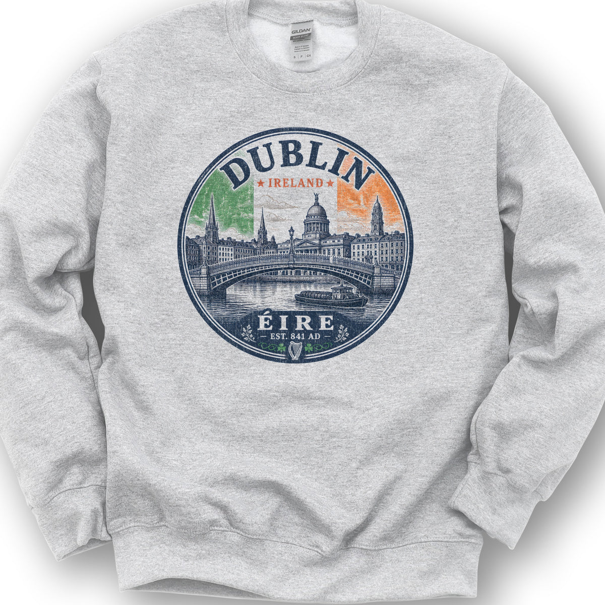 Dublin Badge Sweatshirt - Ash