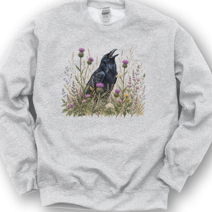 Botanical Raven Sweatshirt - Ash
