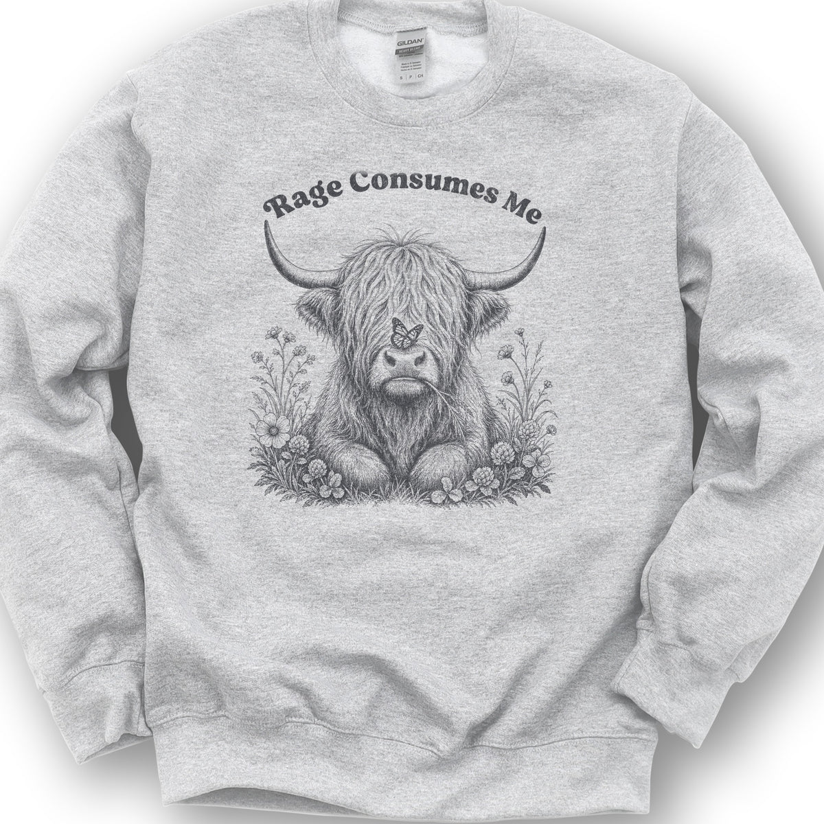 Raging Coo Monogram Sweatshirt - Ash