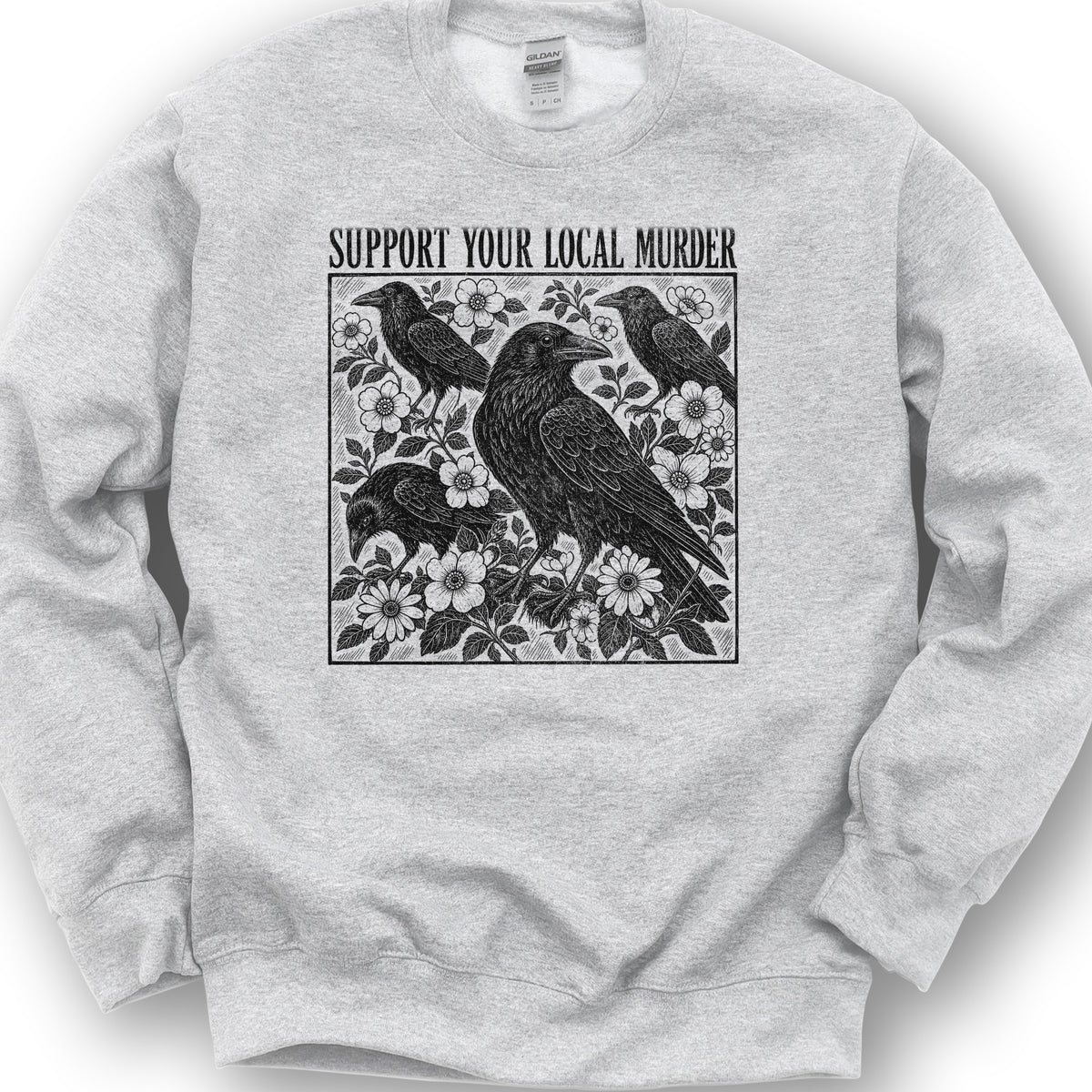 Crow Local Murder Sweatshirt - Ash