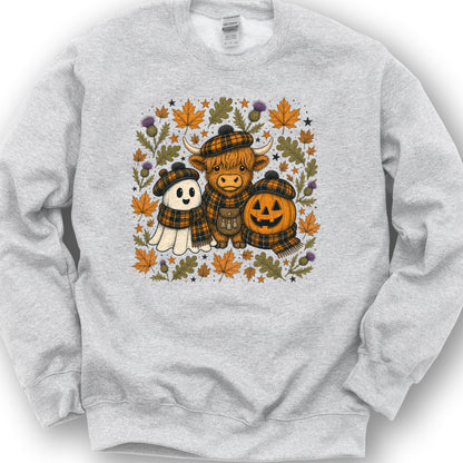Autumn Plaid Trio Sweatshirt - Ash