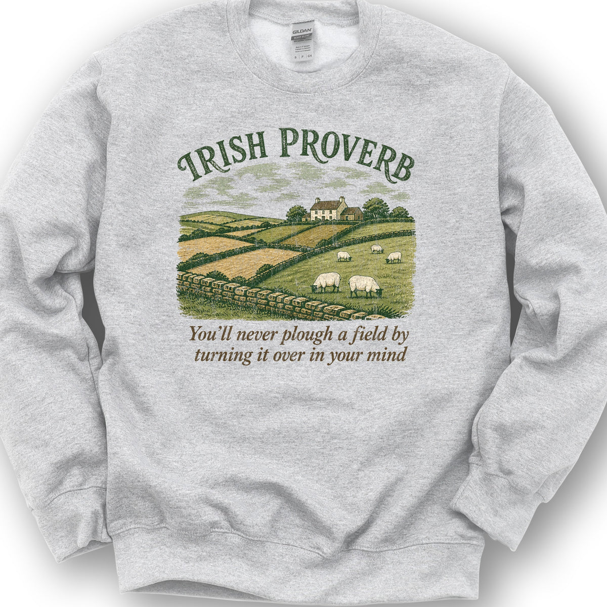 Plough Proverb Sweatshirt - Ash