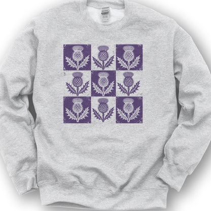 Thistle Box Pattern Sweatshirt - Ash