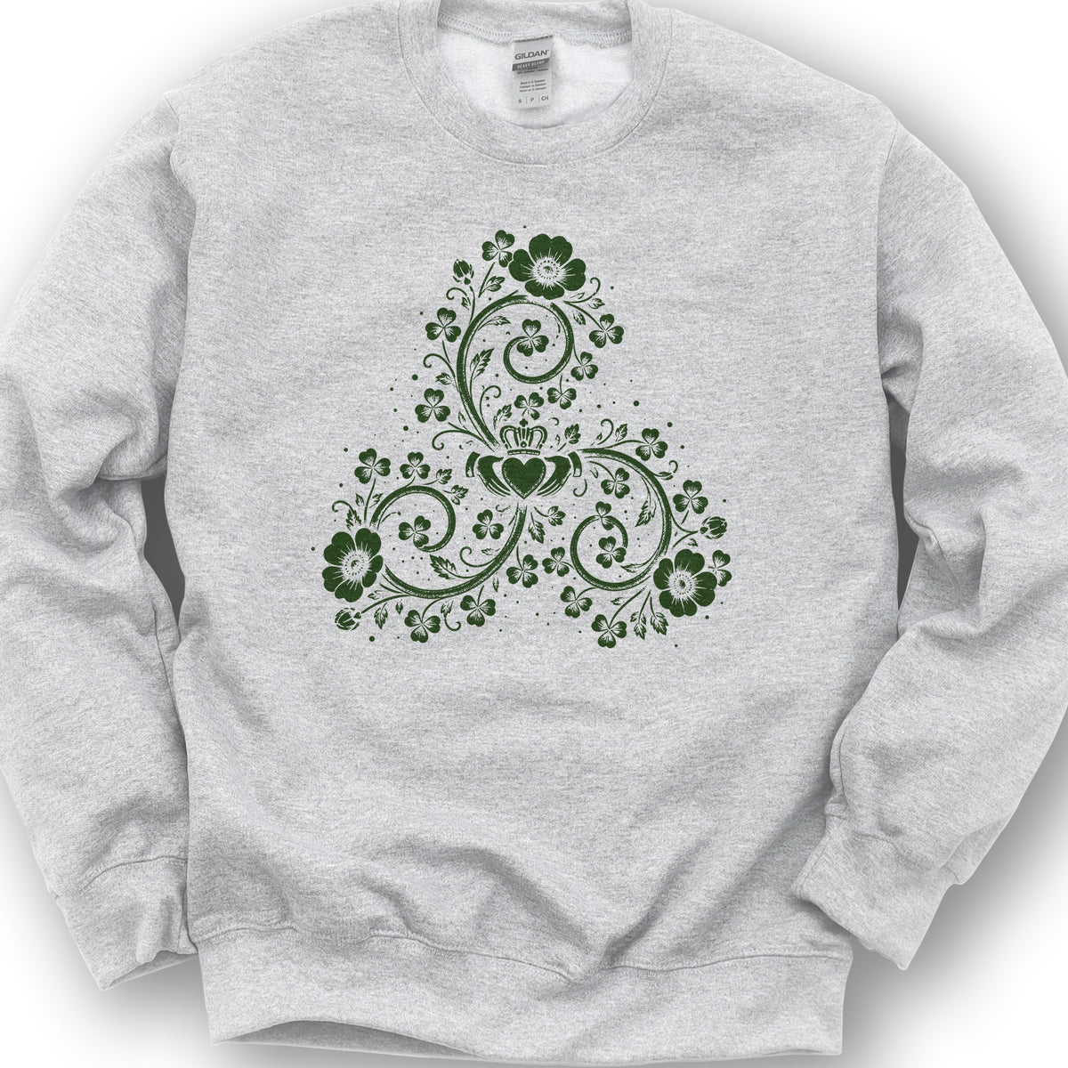Triskele Shamrock Spiral Sweatshirt - Ash