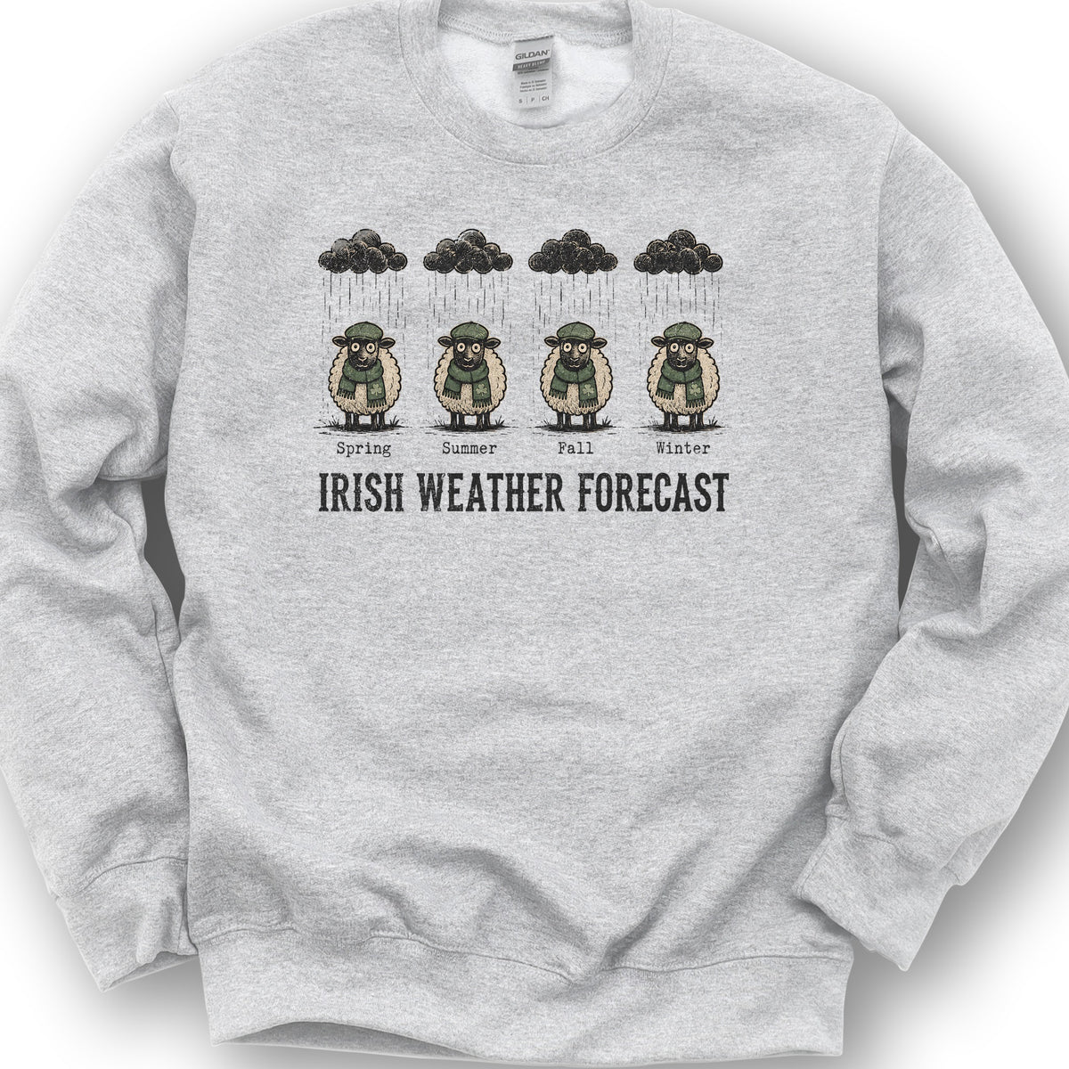Irish Weather Forecast Sweatshirt - Ash
