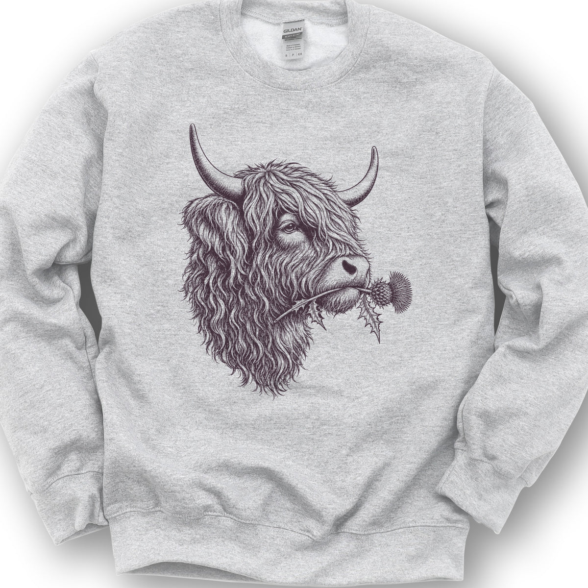 Coo With Thistle Sweatshirt - Ash