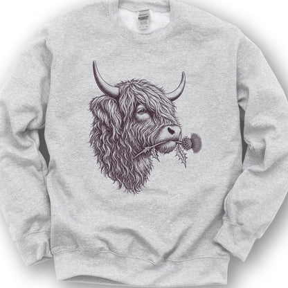 Coo With Thistle Sweatshirt - Ash