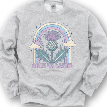 Wild & Free Thistle Sweatshirt - Ash