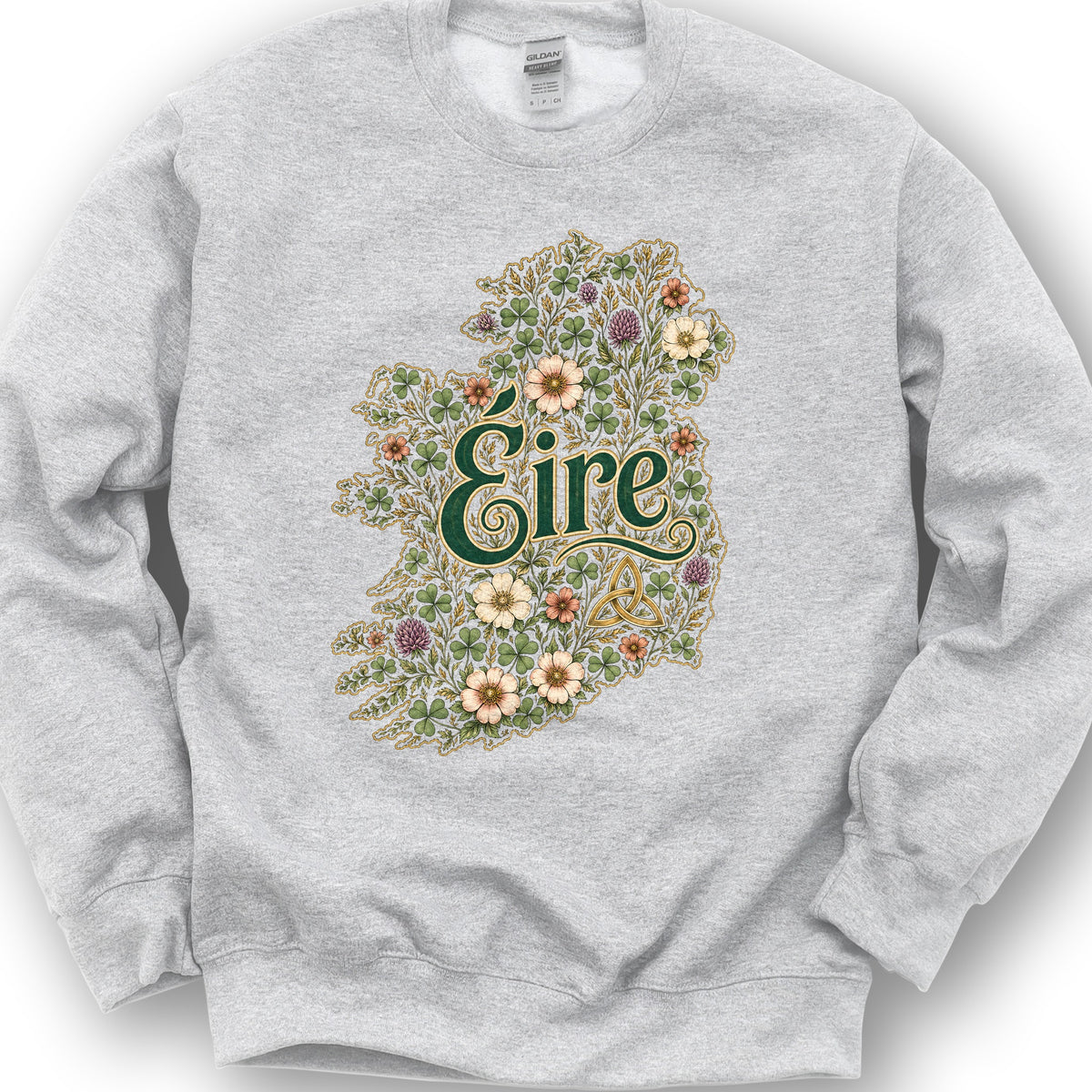Éire Floral Map Sweatshirt - Ash