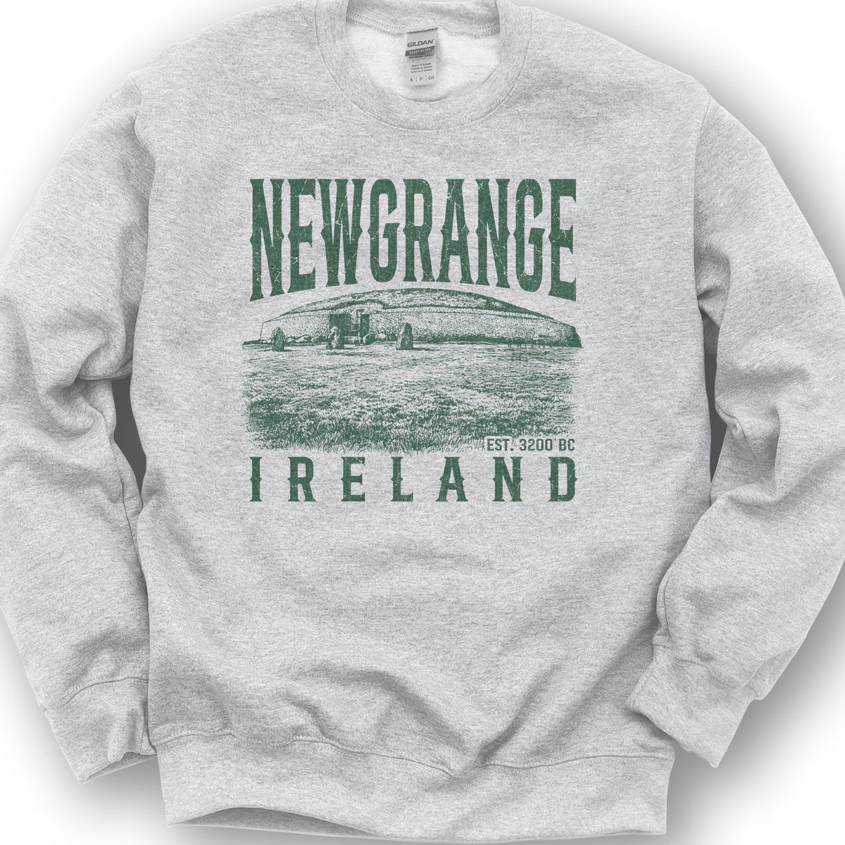 Newgrange Ireland Sketch Sweatshirt - Ash