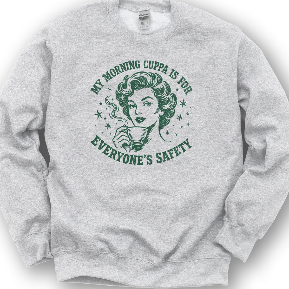 Morning Cuppa Safety Sweatshirt - Ash