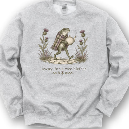 Wee Blether Frog Sweatshirt - Ash