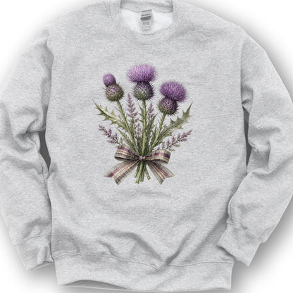 Thistle Bouquet Ribbon Sweatshirt - Ash