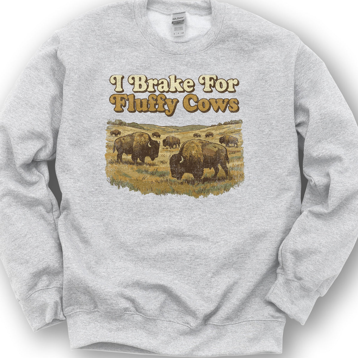 Fluffy Cow Brake Sweatshirt - Ash