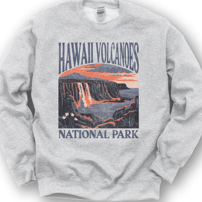 Hawaii Volcanoes National Park "Big and Bold" Sweatshirt - Ash