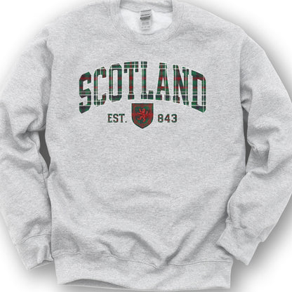 Scotland Varsity Tartan Sweatshirt - Ash