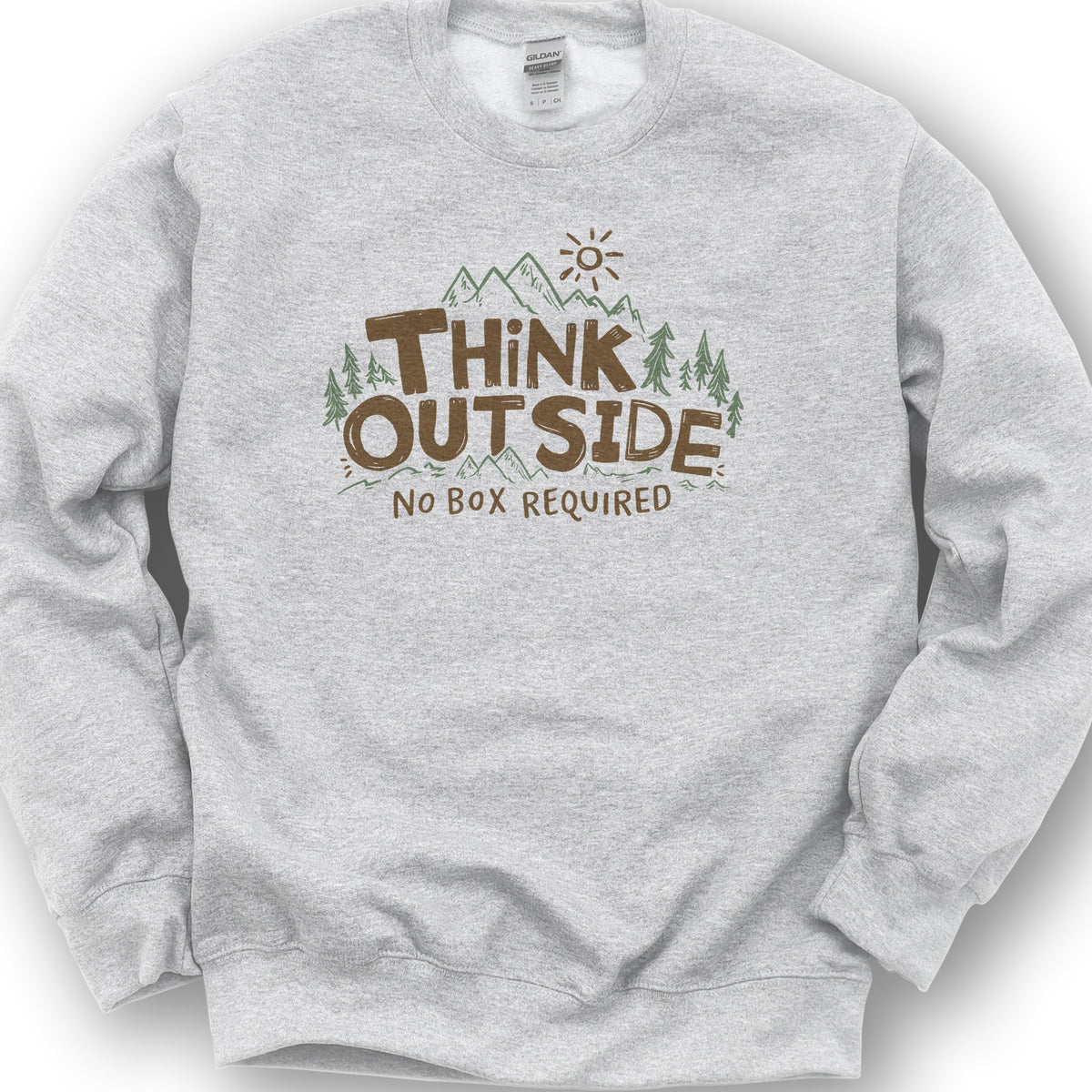 "Think Outside" Sweatshirt - Ash