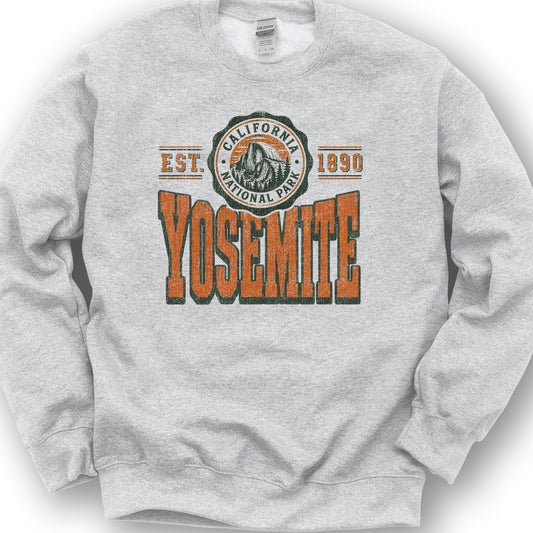 Yosemite Retro Scoop Sweatshirt - Yosemite_Retro_Varisty_V01 - Ash