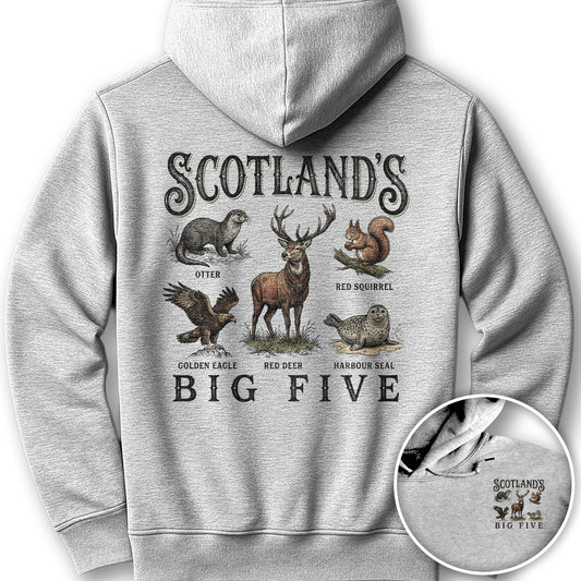 Scotland's Big Five Hoodie - Ash