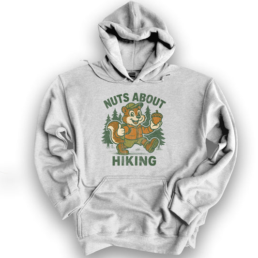 Nuts About Hiking Hoodie - Ash