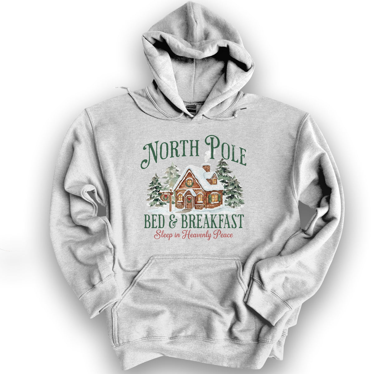 North Pole Bed and Breakfast "Heavenly Peace" Hoodie - Ash