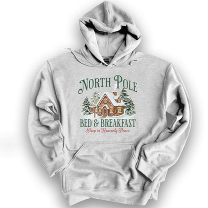 North Pole Bed and Breakfast "Heavenly Peace" Hoodie - Ash