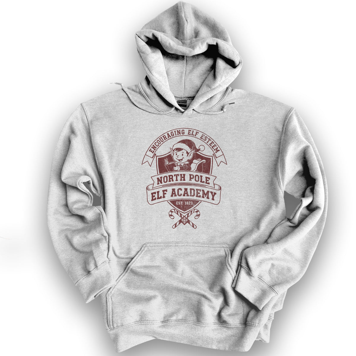 North Pole Elf Academy Hoodie - Ash