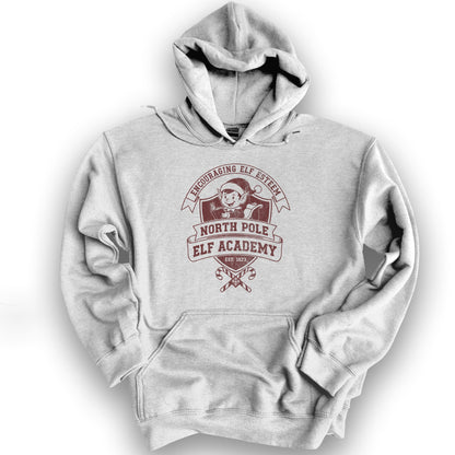 North Pole Elf Academy Hoodie - Ash