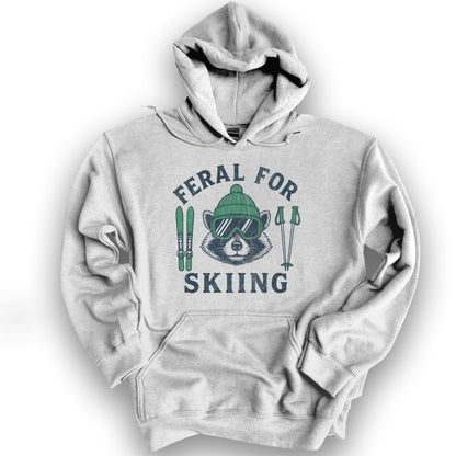 Feral for Skiing Hoodie - Ash
