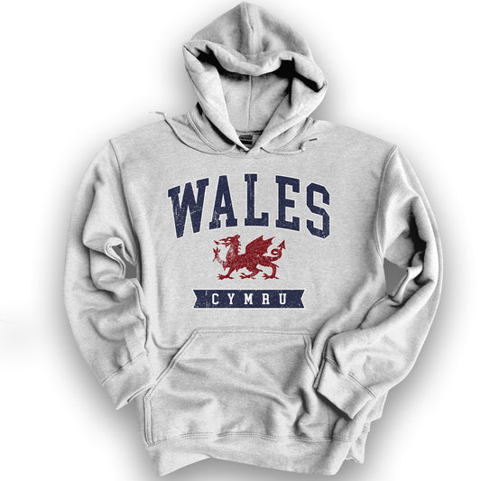 Wales Varsity Dragon Hoodie - Ash