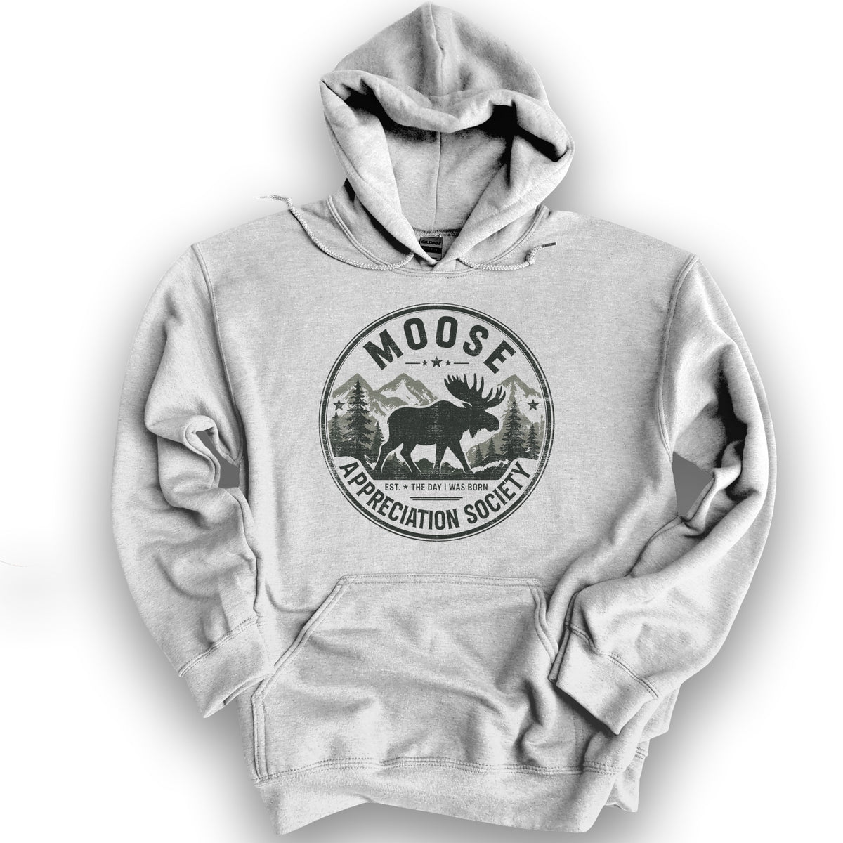 Moose Appreciation Society Hoodie - Ash
