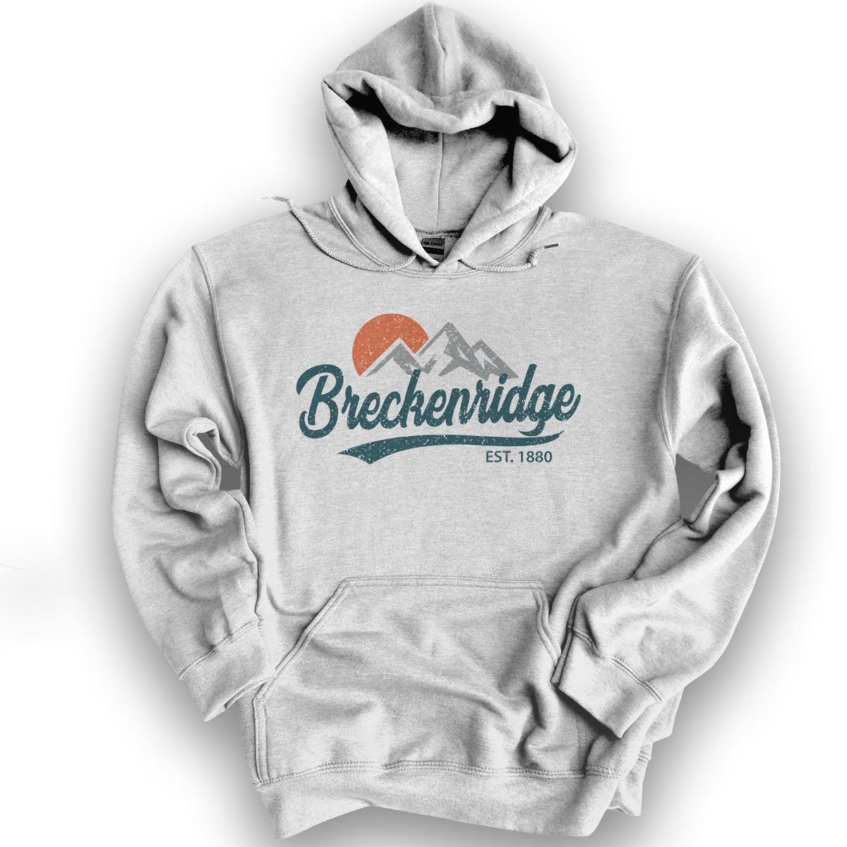 Breckenridge Vintage Script Hoodie - Ash