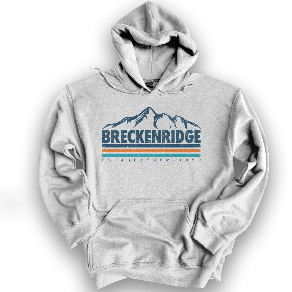 Breckenridge Retro Stripe Hoodie - Ash