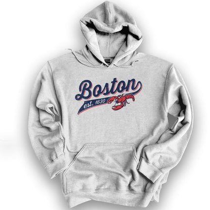 Boston Banner Hoodie - Ash