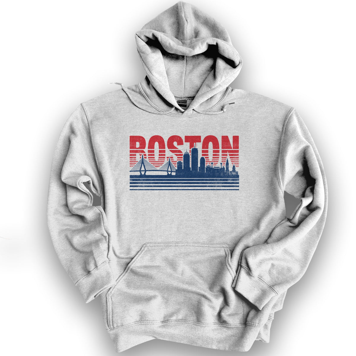 Boston Skyline Hoodie - Ash